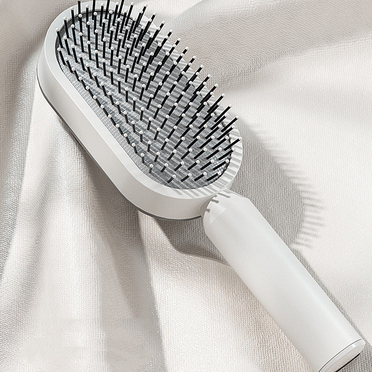 Self Cleaning Hair Brush For Women, One-key Cleaning Hair Loss Airbag Massage Scalp Comb