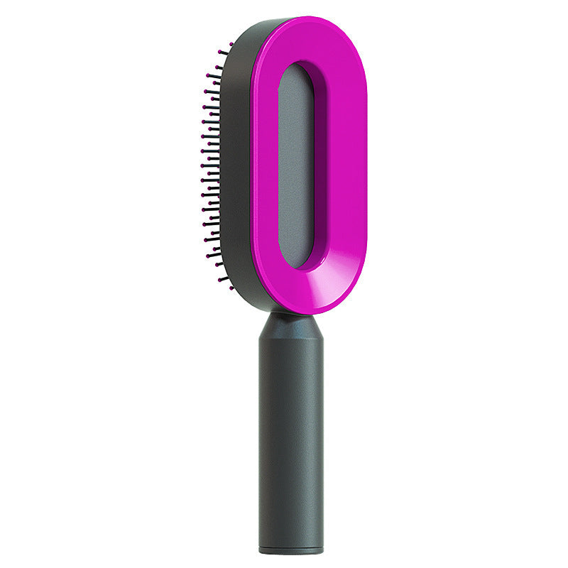 Self Cleaning Hair Brush For Women, One-key Cleaning Hair Loss Airbag Massage Scalp Comb