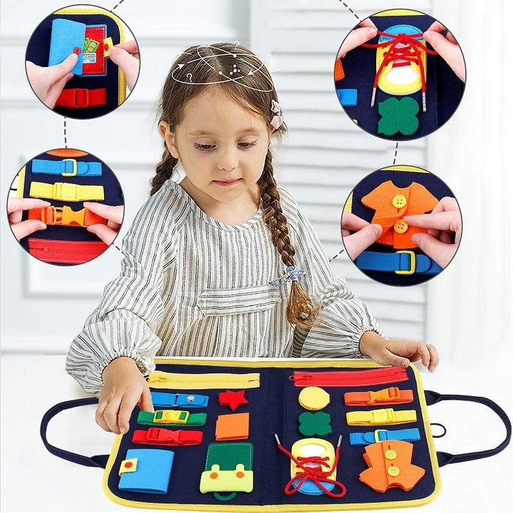New Busy Book Children's, Busy Board Dressing & Preschool Sensory Learning Toy